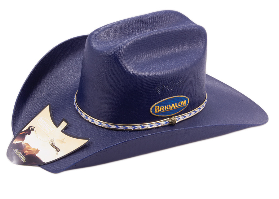navy blue felt cowboy hat