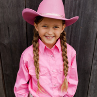 Girls 100% Cotton Shirt - Peyton Pink - 4154-P-Pink