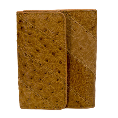 Genuine Ostrich Leather TAN Wallet - 5040