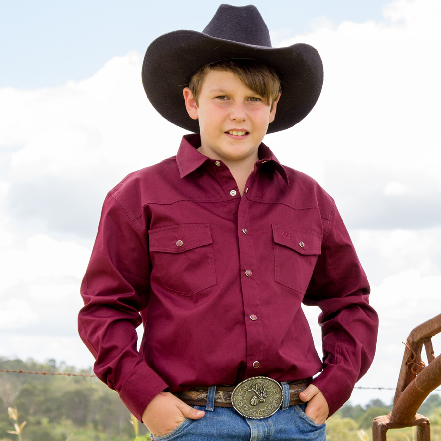 boys maroon dress shirt