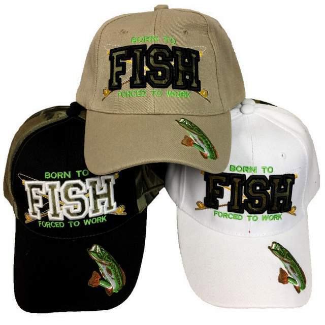 Fishing Cap - Born to Fish Forced to Work - 3 Styles - [Cap-LT671] -  Brigalow Outdoors