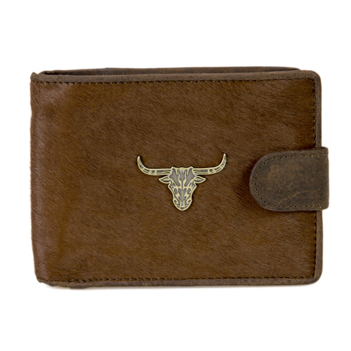 Wallet - Leather - Longhorn Brown Hair On - [5001-E]