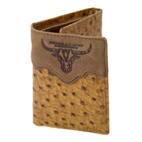 Wallet - Leather - Ostrich Pattern - Brigalow Logo - [5002-C]