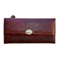 Dark Cherry Genuine Leather Purse - 5021