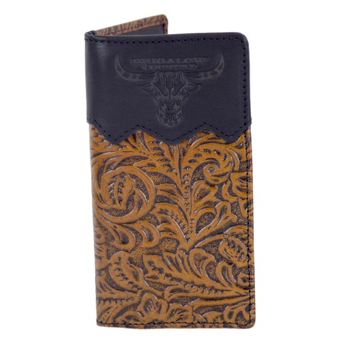 Youth Dark Brown Floral Leather Rodeo Brand - Brigalow Embossed Logo - 5111 