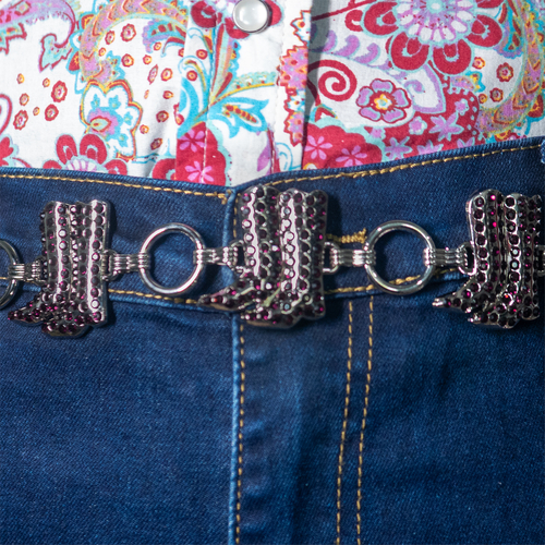 Belt Chains  - Cowboy Boots - 4 Colours [Code 262] [Colour: Purple]