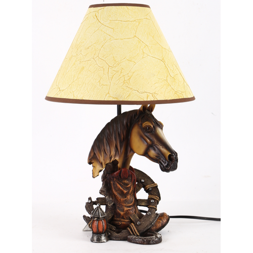 Western Themed Table Lamp - Western - Horse Head - [Code 7083] 
