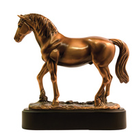 Standing Horse - Large Bronze Statue - 7403