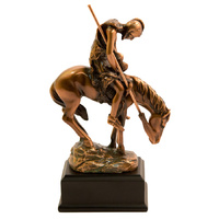 Indian Resting - Small Bronze Plated Statue- 7518