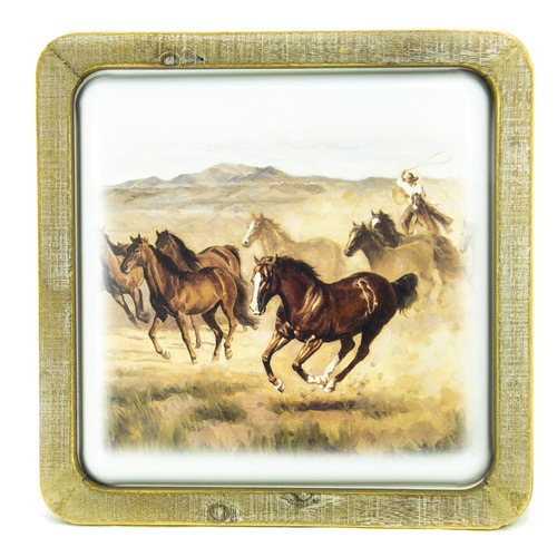 Metal Wall Art - "Mustering Horses" - 9026