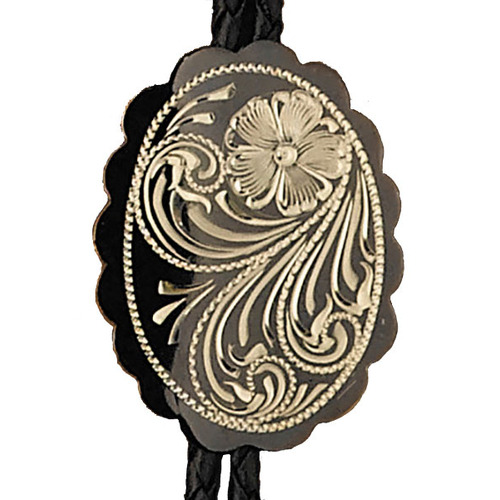 Bolo Tie -  German Silver - [Bolo-32]