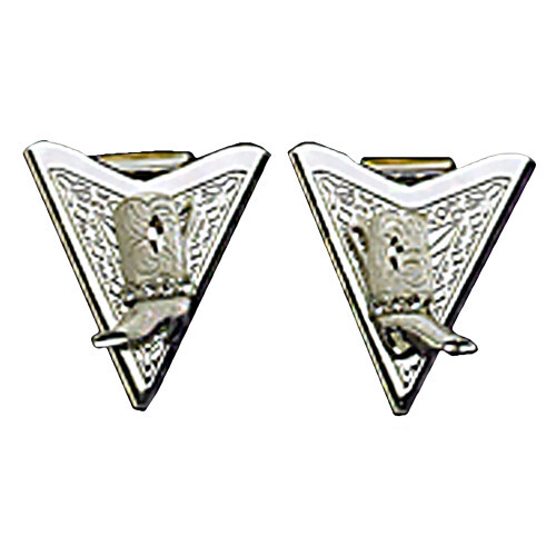 Collar Tip - Silver Boot Austrial Crystal- [CT-9049 - Sold as Pair