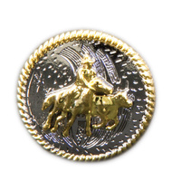 Gold Camdrafter on Silver - 20mm - Pack of 6 - Concho-08