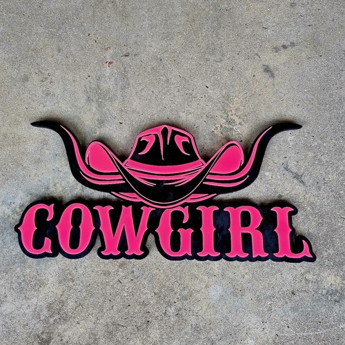 Wall Signs - Timber - COWGIRL - [ Code DL11]