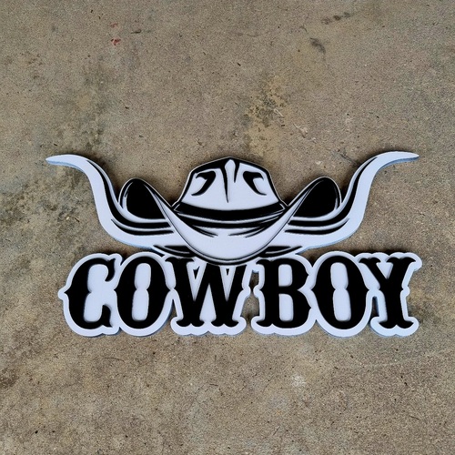 Wall Signs - Timber - COWBOY - [ Code DL12]