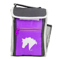 Lunch Box - Purple and Black - Horse Head Print - GG774