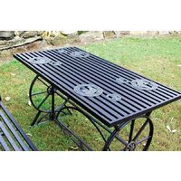 Western Themed Outdoor Dining Table - Steel -  [Code HY460]
