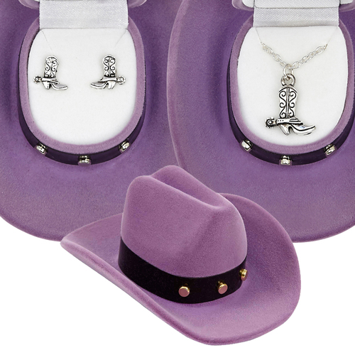 'Cowgirl Boot' Jewelry Set - Earrings And Necklace - J141