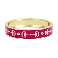 Bracelet - Pink Enamel - Snaffle Bit - JB9448P