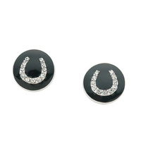 Earings - Horseshoe Pendant - Rodium - JE7696