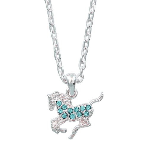 Necklace - Precious Pony Aqua - Gift Boxed - JN896AQ