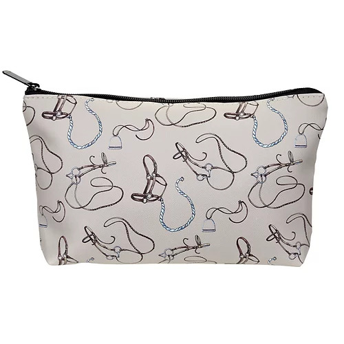 Cosmetic Pouch  - "Lila" Bridles and Things Print - [LC449]