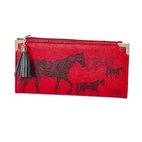 Red Faux Leather Horse Wallet - LW412RD