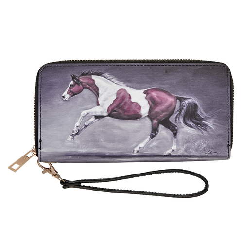 Wallet - Faux leather - Paint Horse Design - [LW-447]