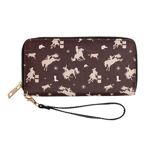 Wallet - Faux leather - Rodeo Print - [LW-453]