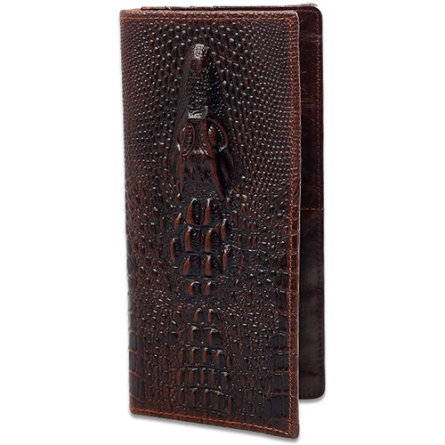 Wallet - Leather - Brown - 3D Embossed Alligator - [MW5110-A]