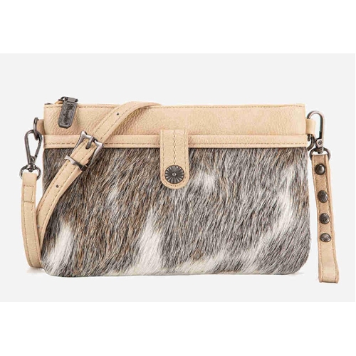 Ladies " Wrangler " Purse - Cross Body - Hair On - [Code MW-84-181TN]