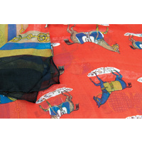 Ladies Scarf - Red Horses - Scarf-10