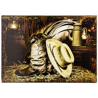 Tin Sign - Boots & Hat - TS02