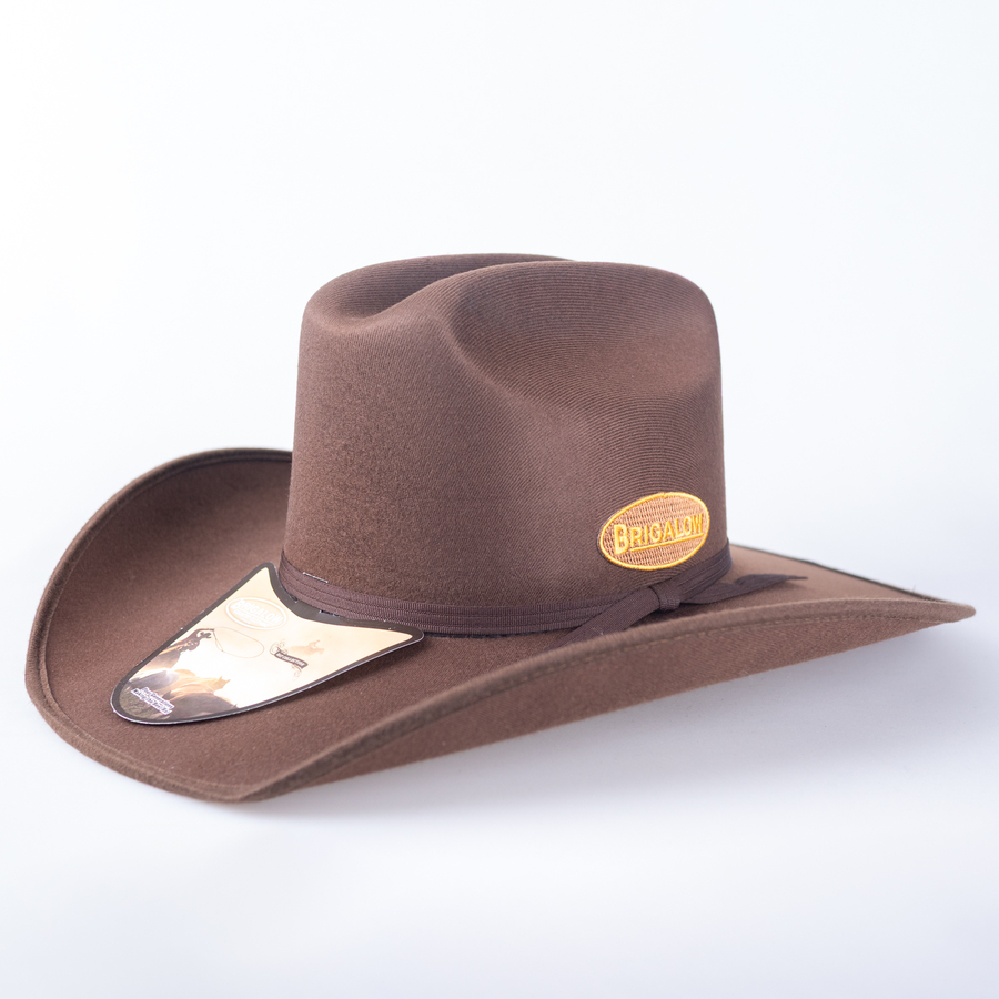 Hat - Western - Adult  Felt Covered Dallas - "Deep Brown" - [153]