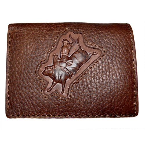 Wallet - Leather - Distressed - Bull Rider - [5017-C]