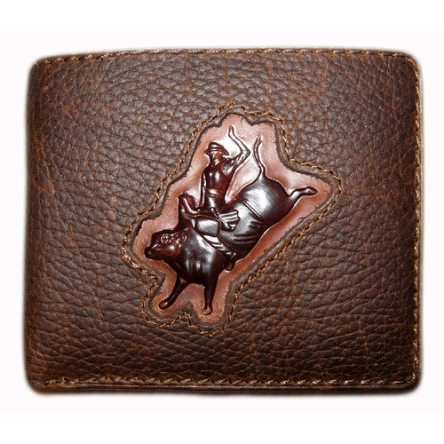Wallet - Leather - Distressed - Bull Rider - [5017-D]
