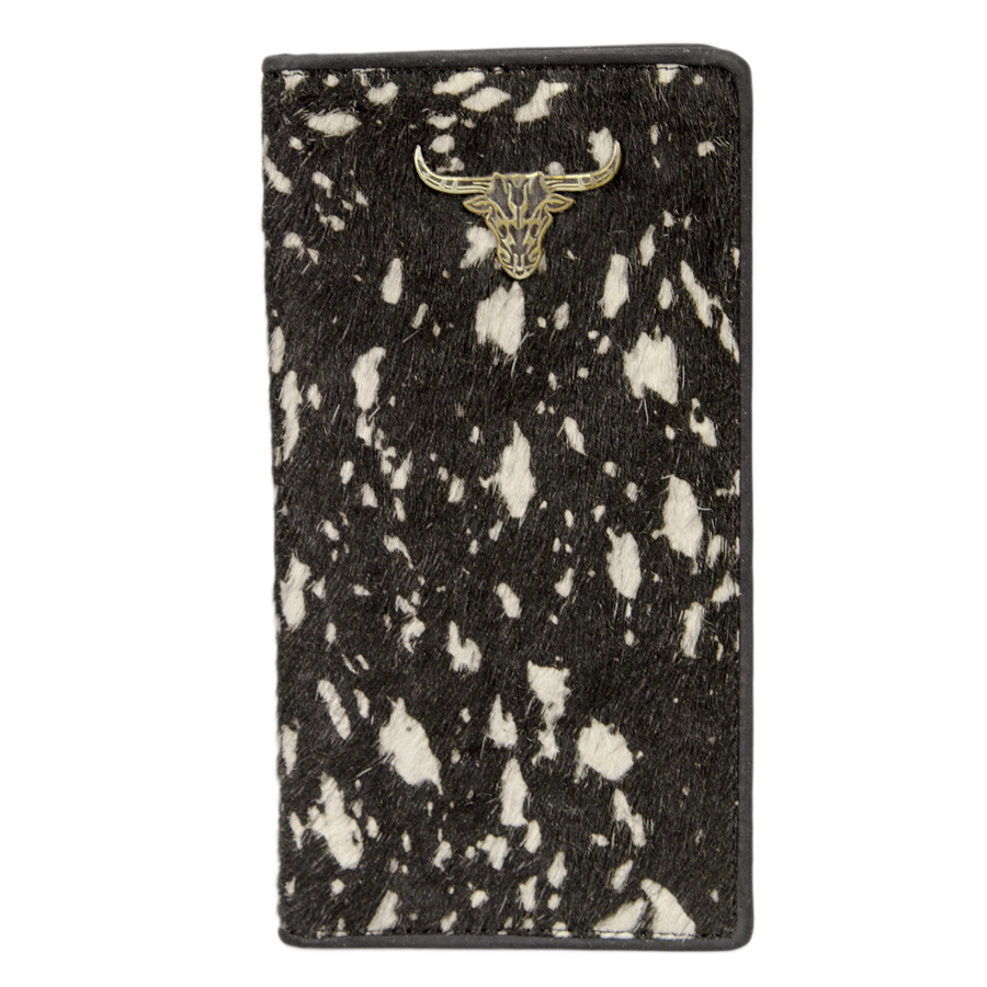 Black & White Hair On Leather Wallet - 5105-A