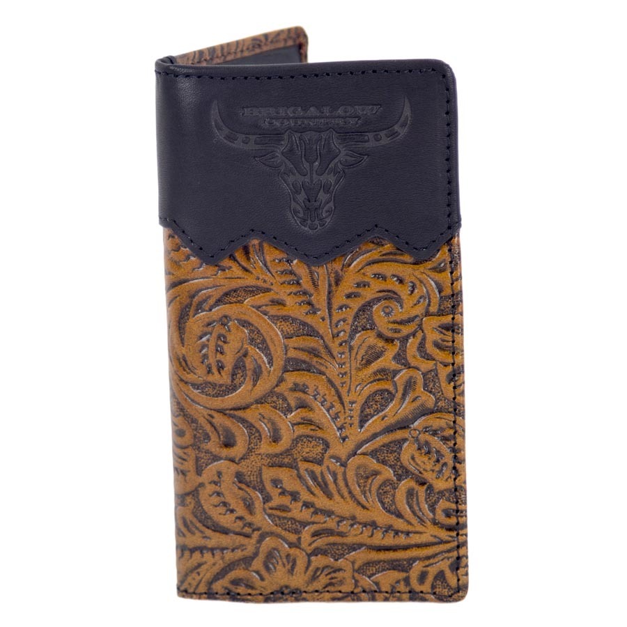 Youth Dark Brown Floral Leather Rodeo Brand - Brigalow Embossed Logo - 5111 