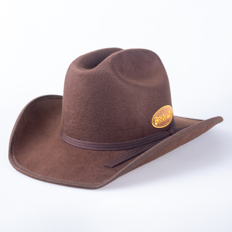 Hat - Western - Kids Felt Covered Dallas - "Deep Brown" - [154]