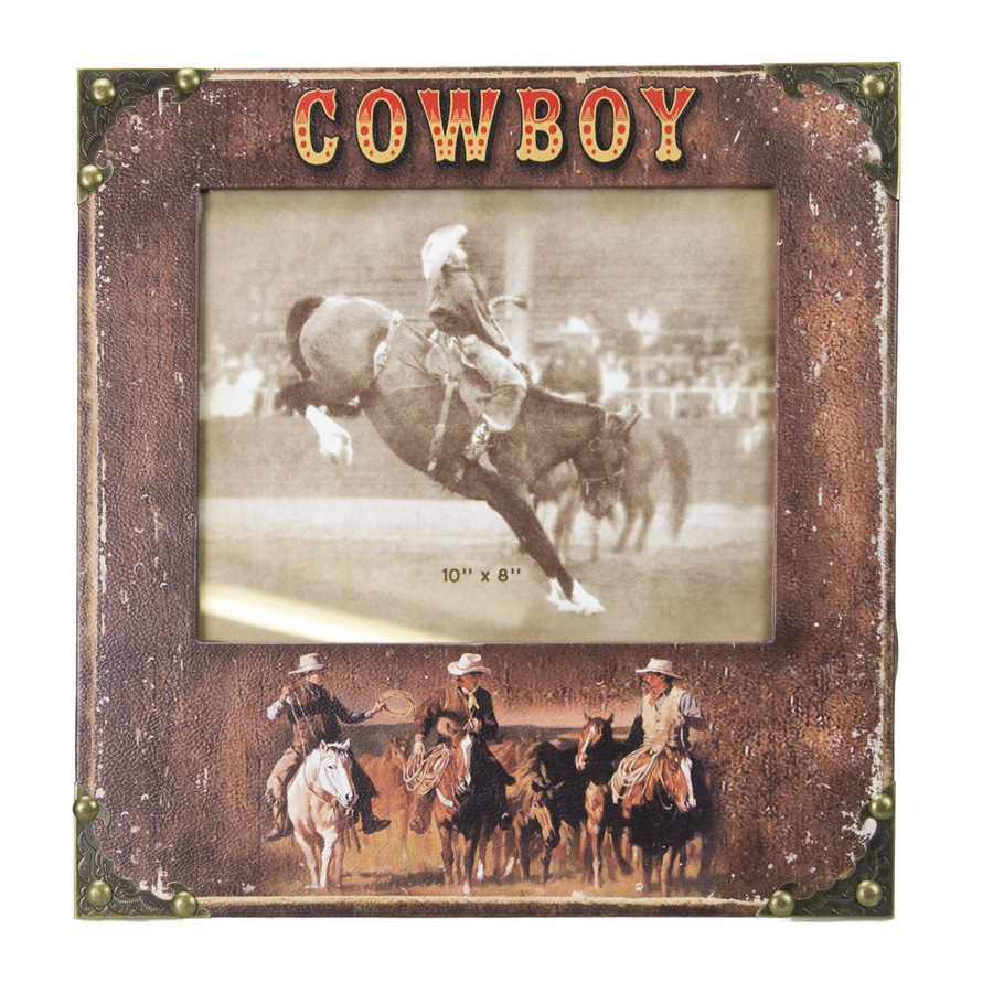 Photo Frame - 10x8 - Cowboy Roundup Print - 7028
