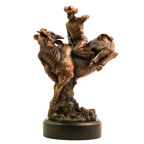 Bull Rider - Large Bronze Statue- 7401