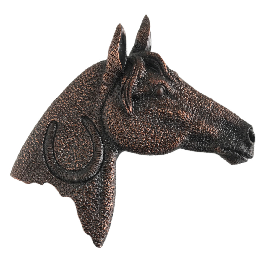 Horse Head Wall Hanging - Copper/Gold Resin - [Code 9010]