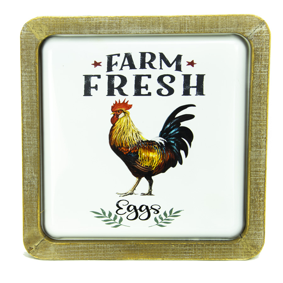Metal Wall Art - "Farm Fresh Eggs" - 9025