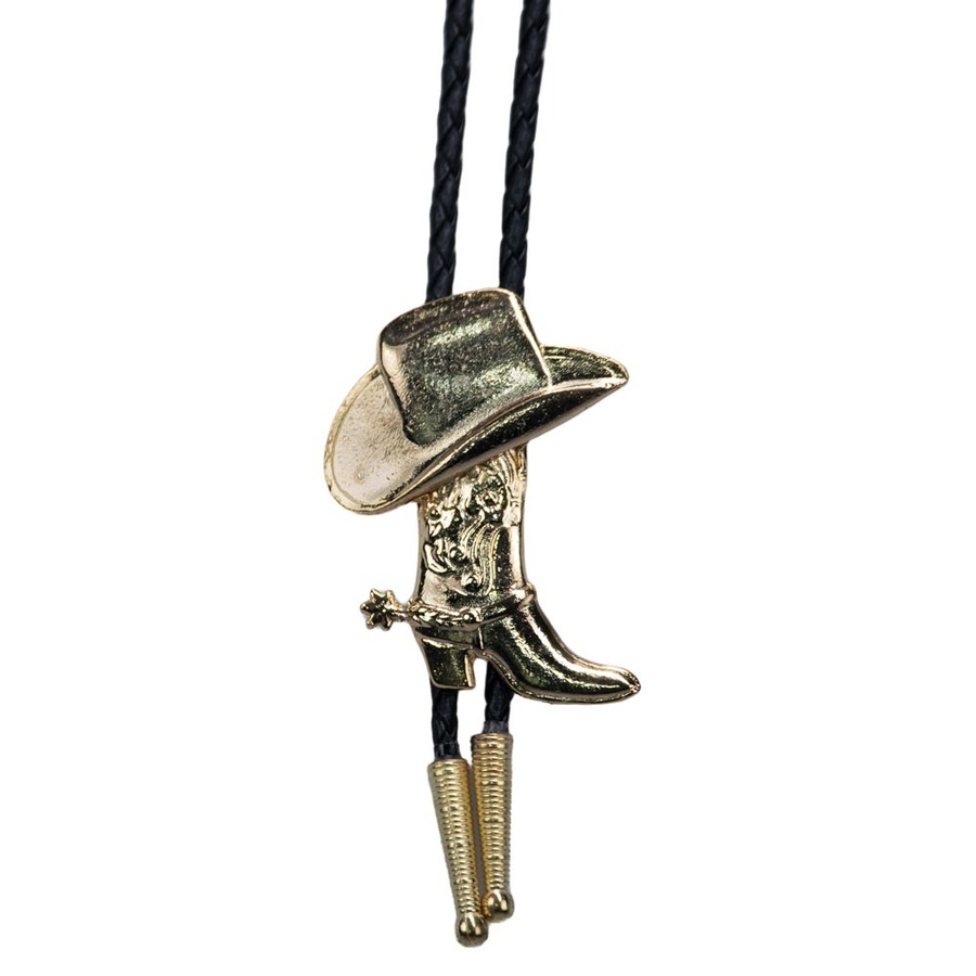 Bolo Tie - Gold Boots and Hats - [Bolo-25]