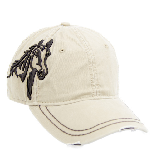 Khaki - Embroidered Horse Head (BC-113K)