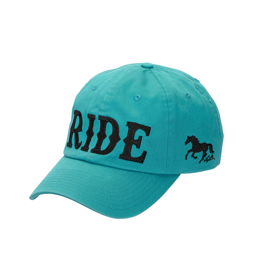Tourquoise Cap - "RIDE" Embroidered -  (Cap-121TQ)