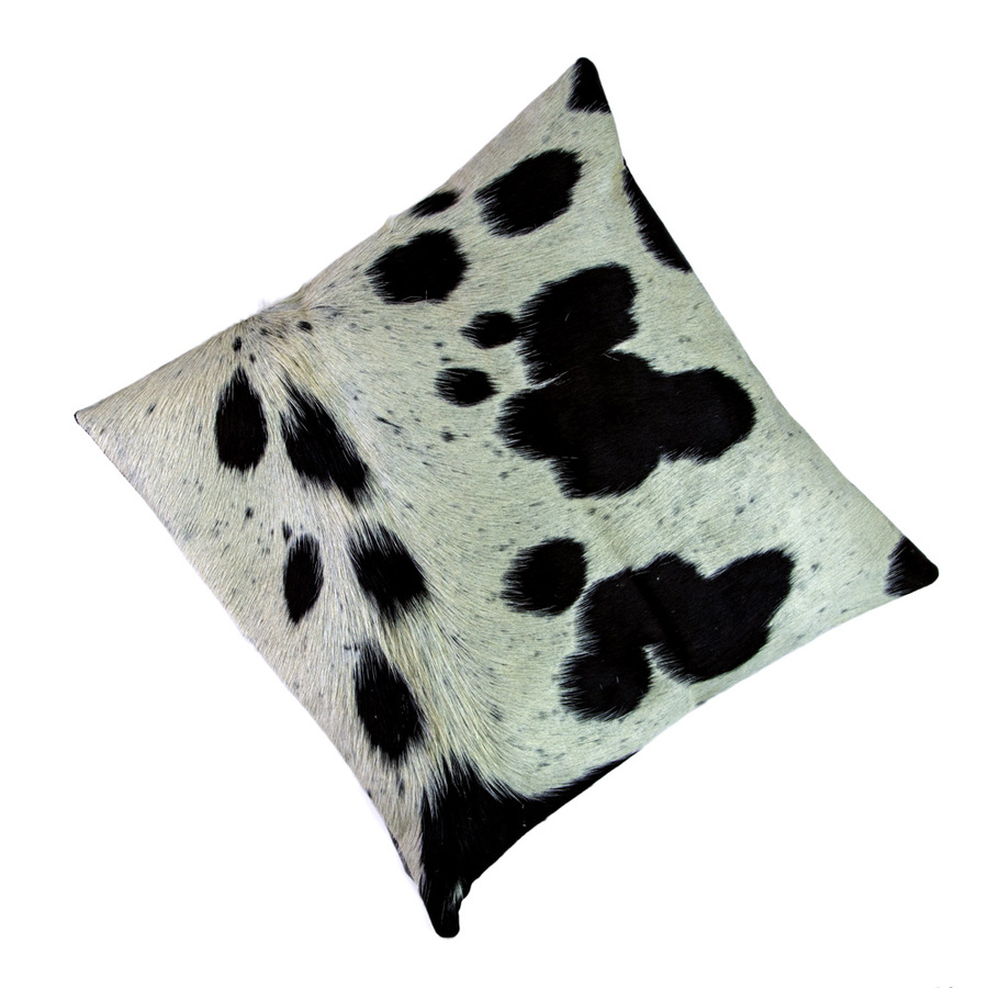 Cow Hide Cushion Covers - Black/Black White - CH-12