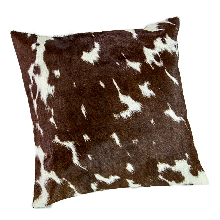 Cow Hide Cushion Covers - Brown/White - [Code CH-17}