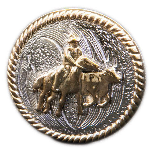 Gold Campdrafter - Gold Rope Edges -35mm - Pack of 6 - Concho-32
