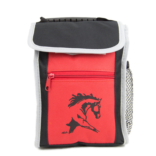 Lunch Box - Red and Black - Horse Head Print - GG772